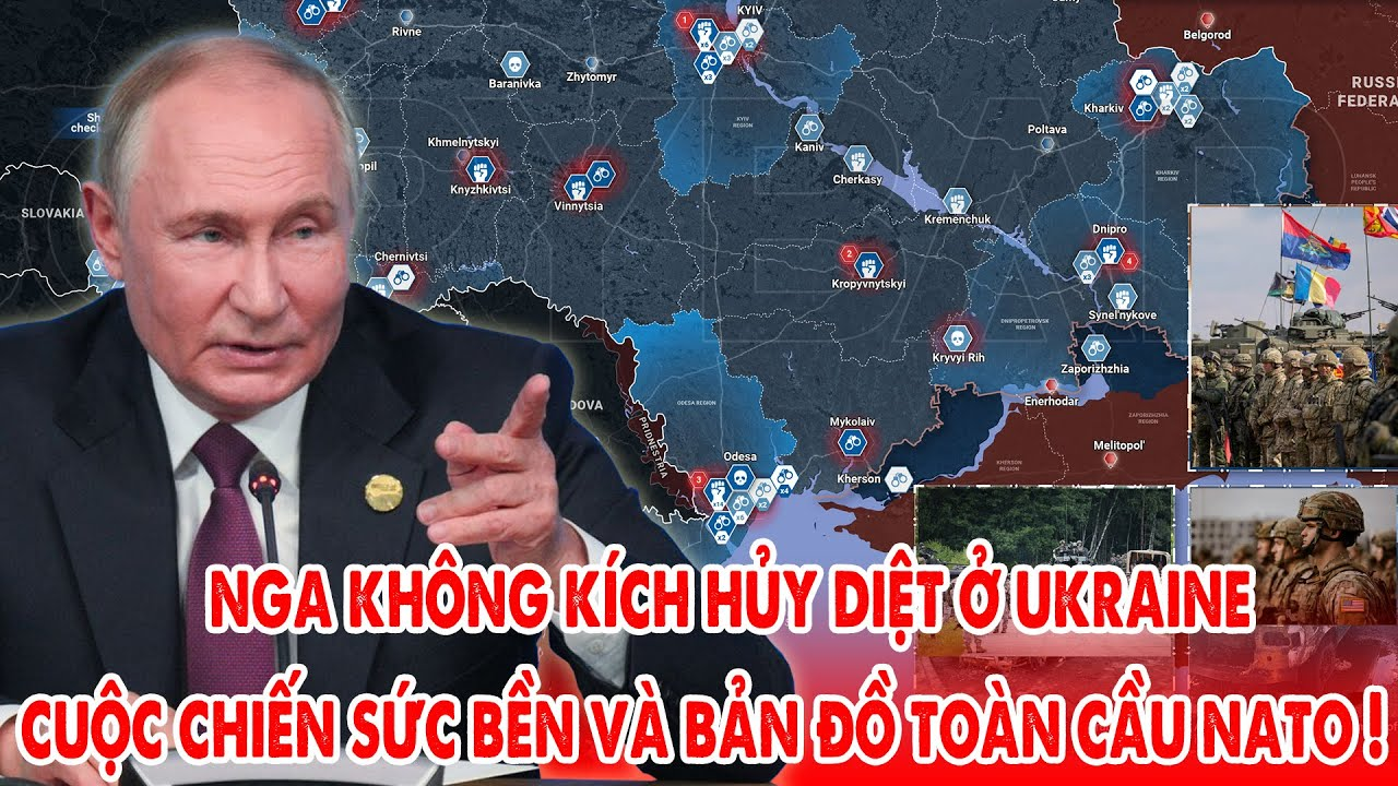 Nga không kích hủy diệt ở Ukraine, Cuộc chiến sức bền và bản đồ toàn cầu NATO ! – 5P Kiến Thức