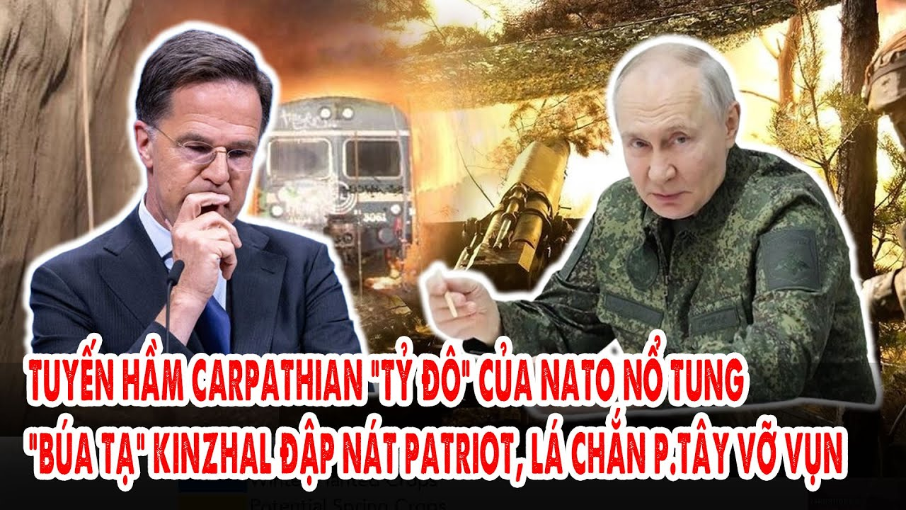 Tuyến hầm Carpathian “tỷ đô” của NATO nổ tung: “Búa tạ” Kinzhal đập nát Patriot, lá chắn pTây vỡ vụn