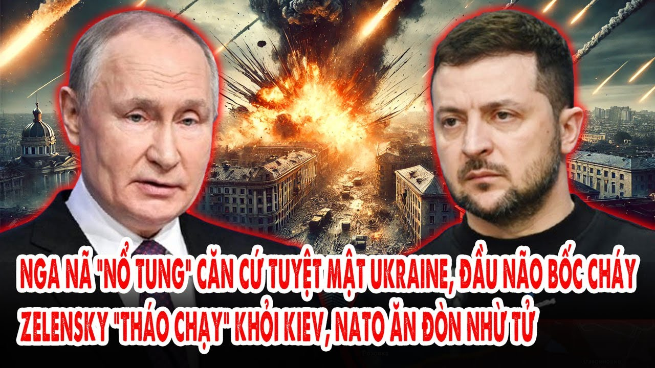 Nga nã “nổ tung” căn cứ tuyệt mật Ukraine, đầu não bốc cháy: Zelensky “tháo chạy” khỏi Kiev