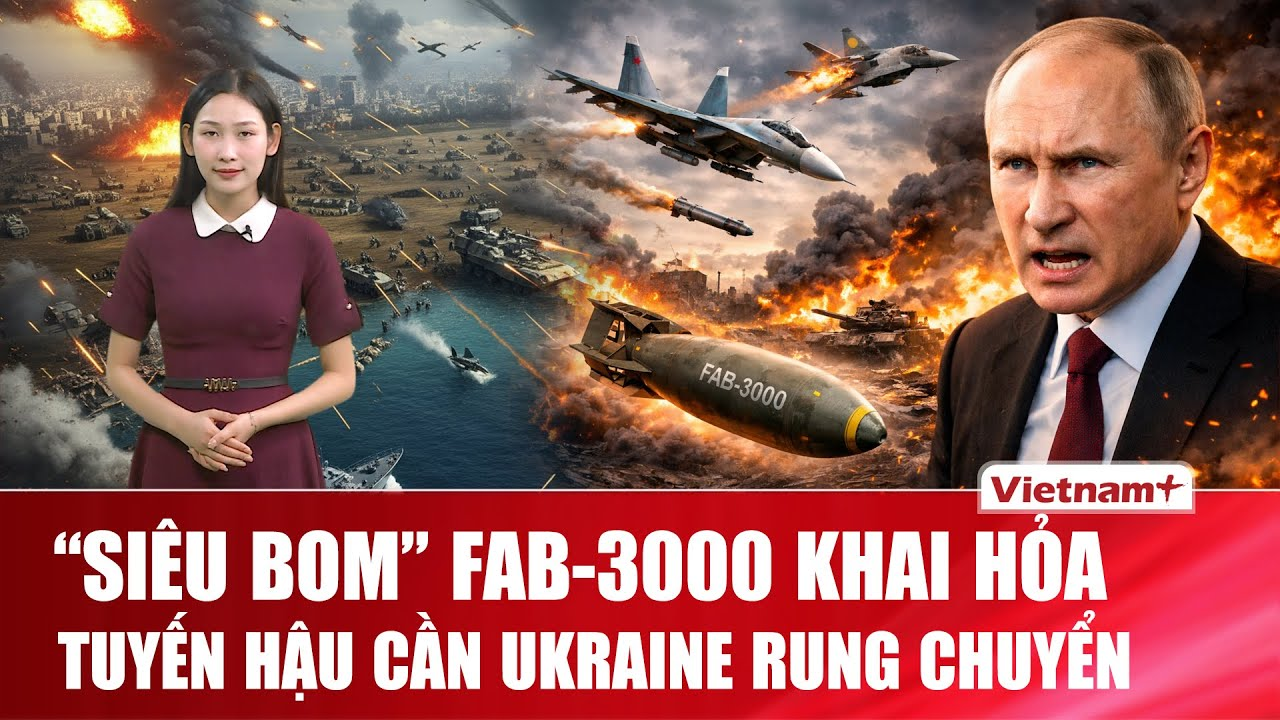 Thời sự Quốc tế tối 7/2: “Siêu quái vật” FAB-3000 Nga xung trận, tuyến hậu cần Ukraine rung chuyển