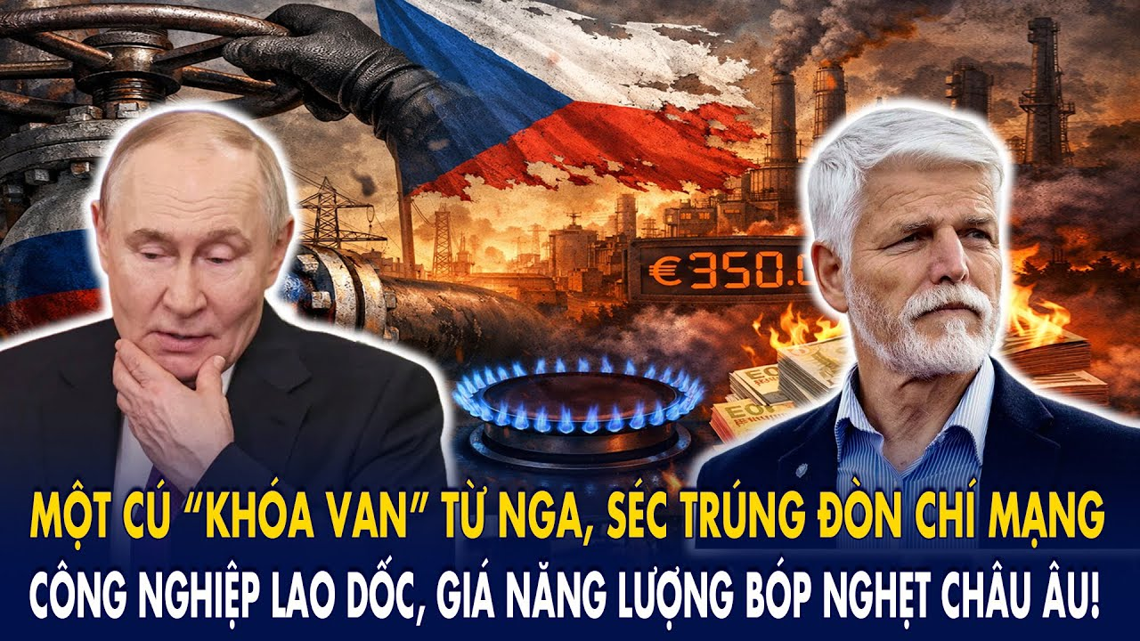 Một cú “khóa van” từ Nga, Séc trúng đòn chí mạng: Công nghiệp lao dốc, giá năng lượng bóp nghẹt C.Âu